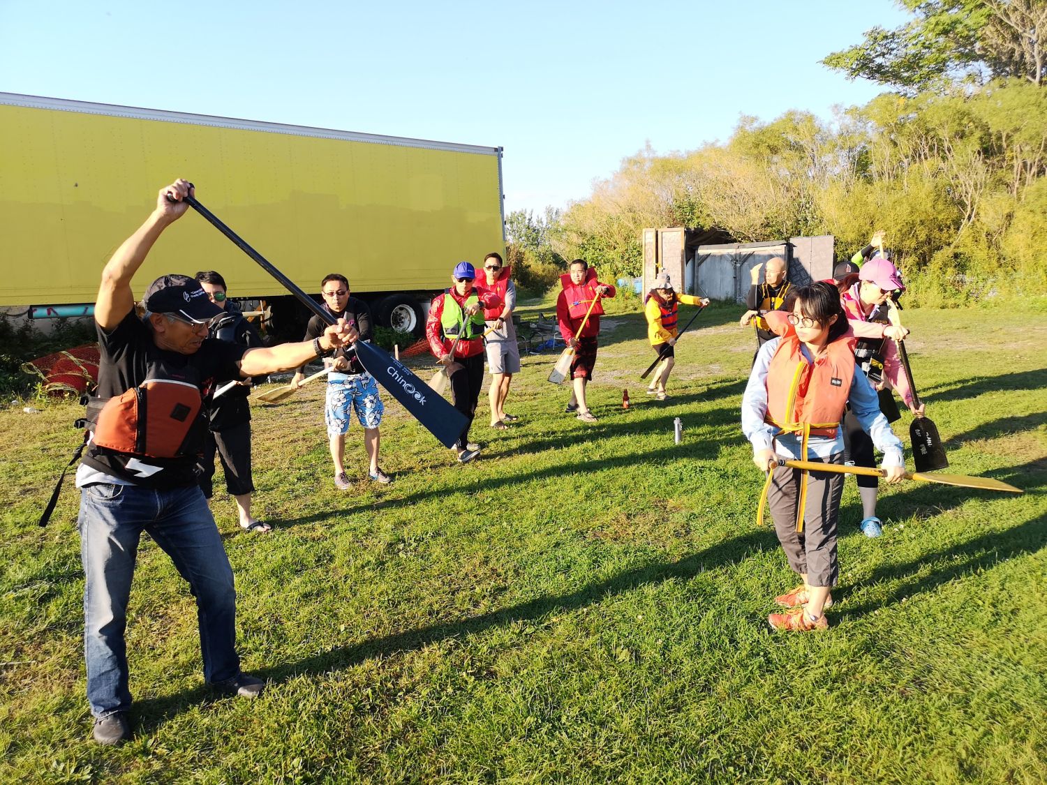 Living Realty’s official dragon boat race team learn how to paddle
