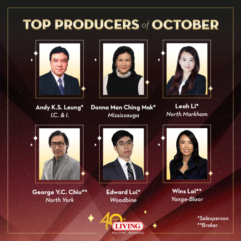 Congratulations to our October Top Producers